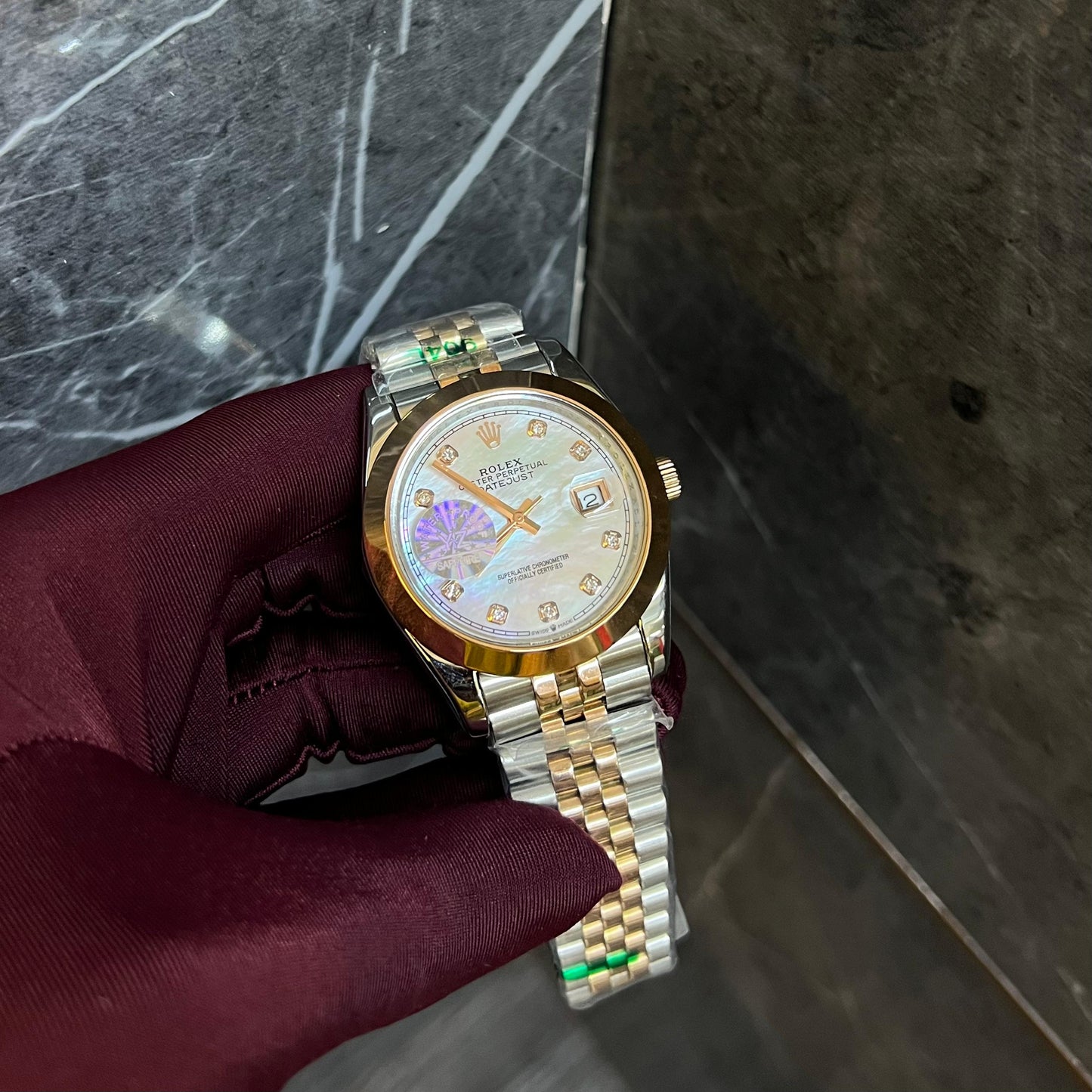 Rolex Just-Date White Diamond Dial