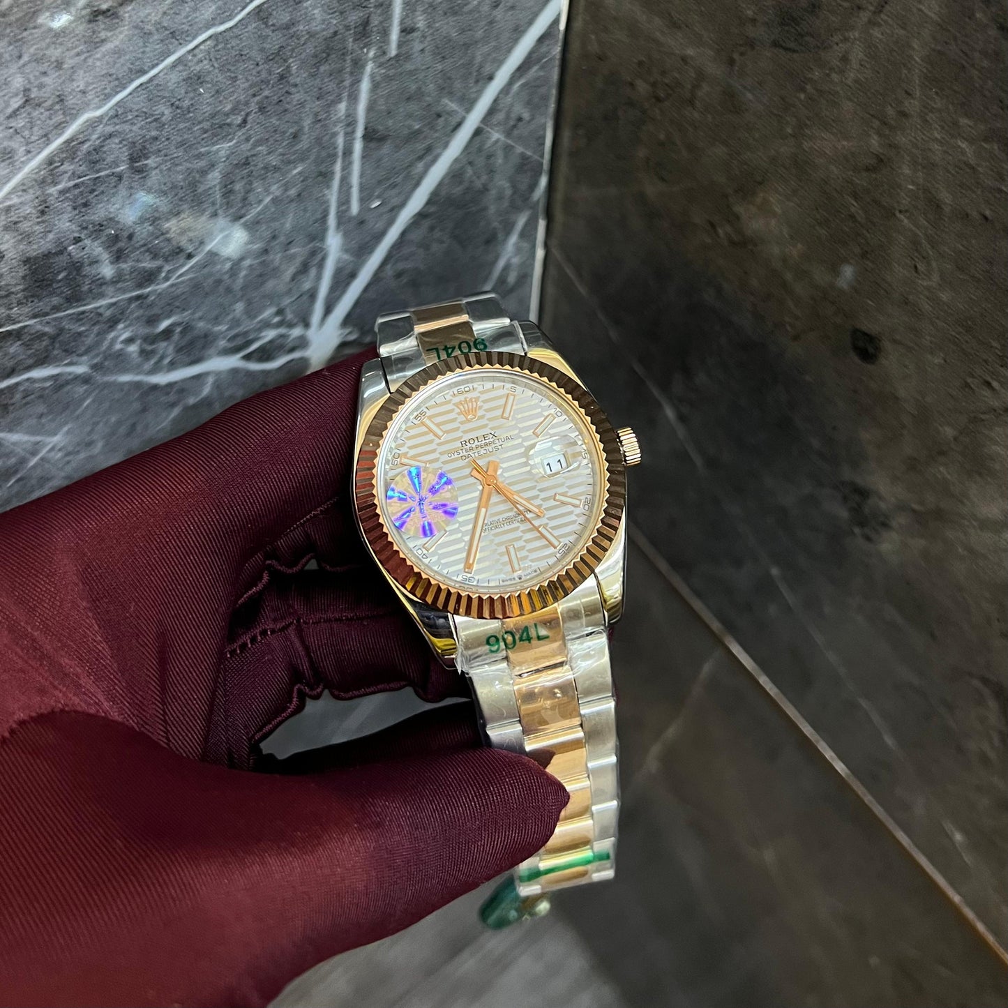 Rolex Land Dweller White Dial Jubilee bracelet