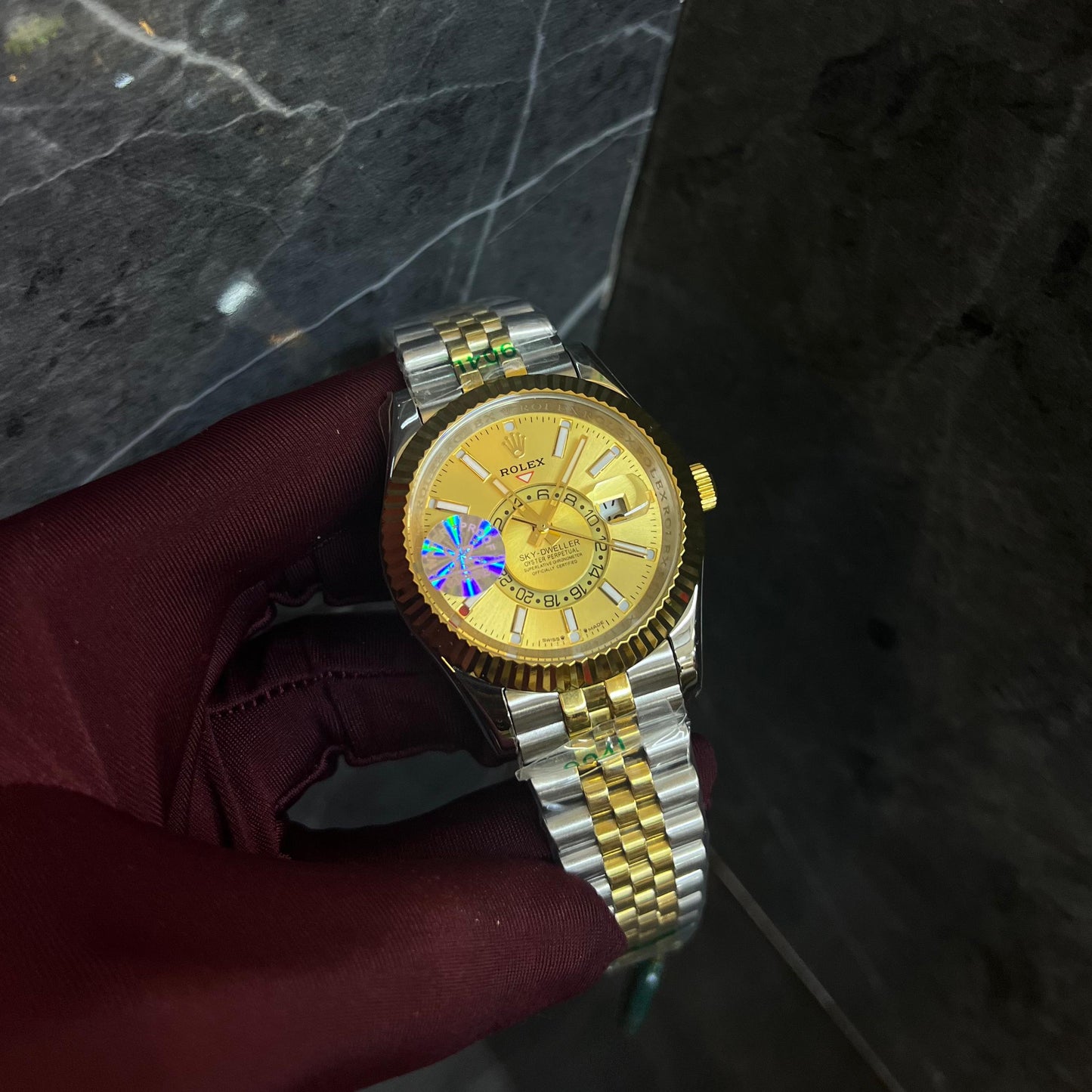 Rolex Sky Dweller Golden Chain Golden Dial