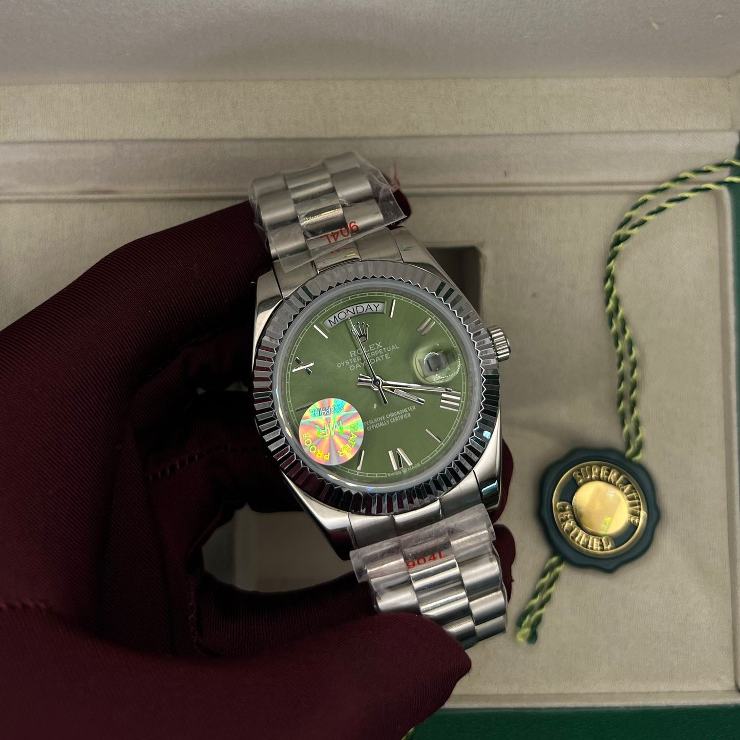 Rolex Day-Date Green Dial Roman Numerals