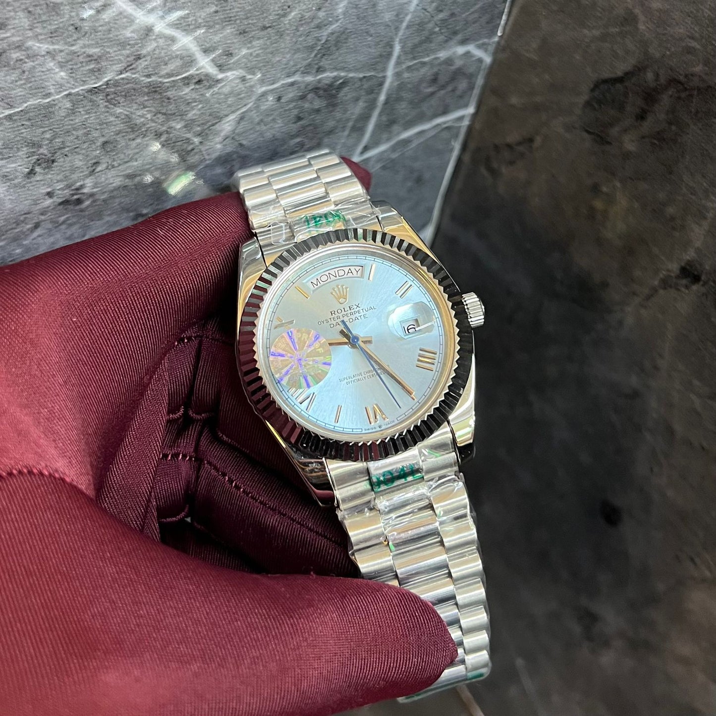 Rolex Day-Date Light Blue Dial Roman Numerals