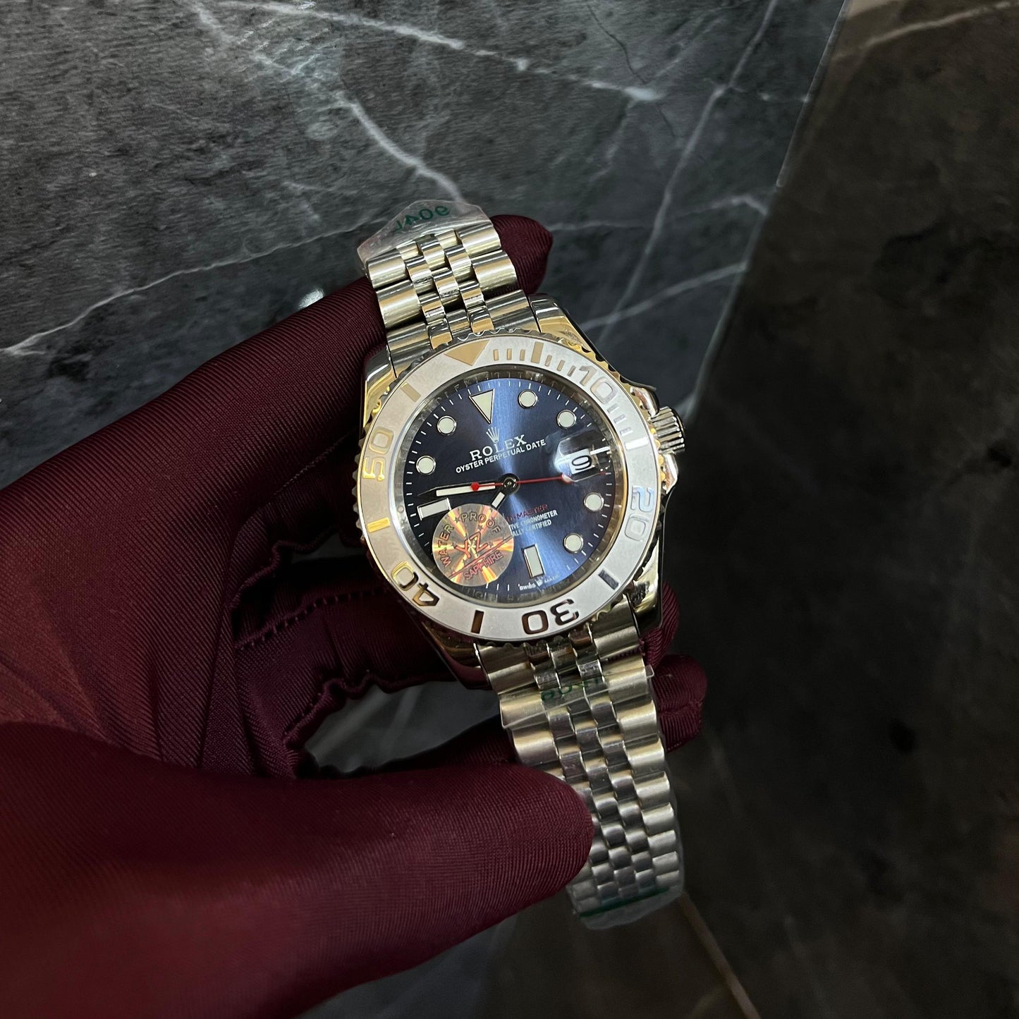 Oyster Perpetual Yacht-Master Silver Chain Blue Dial