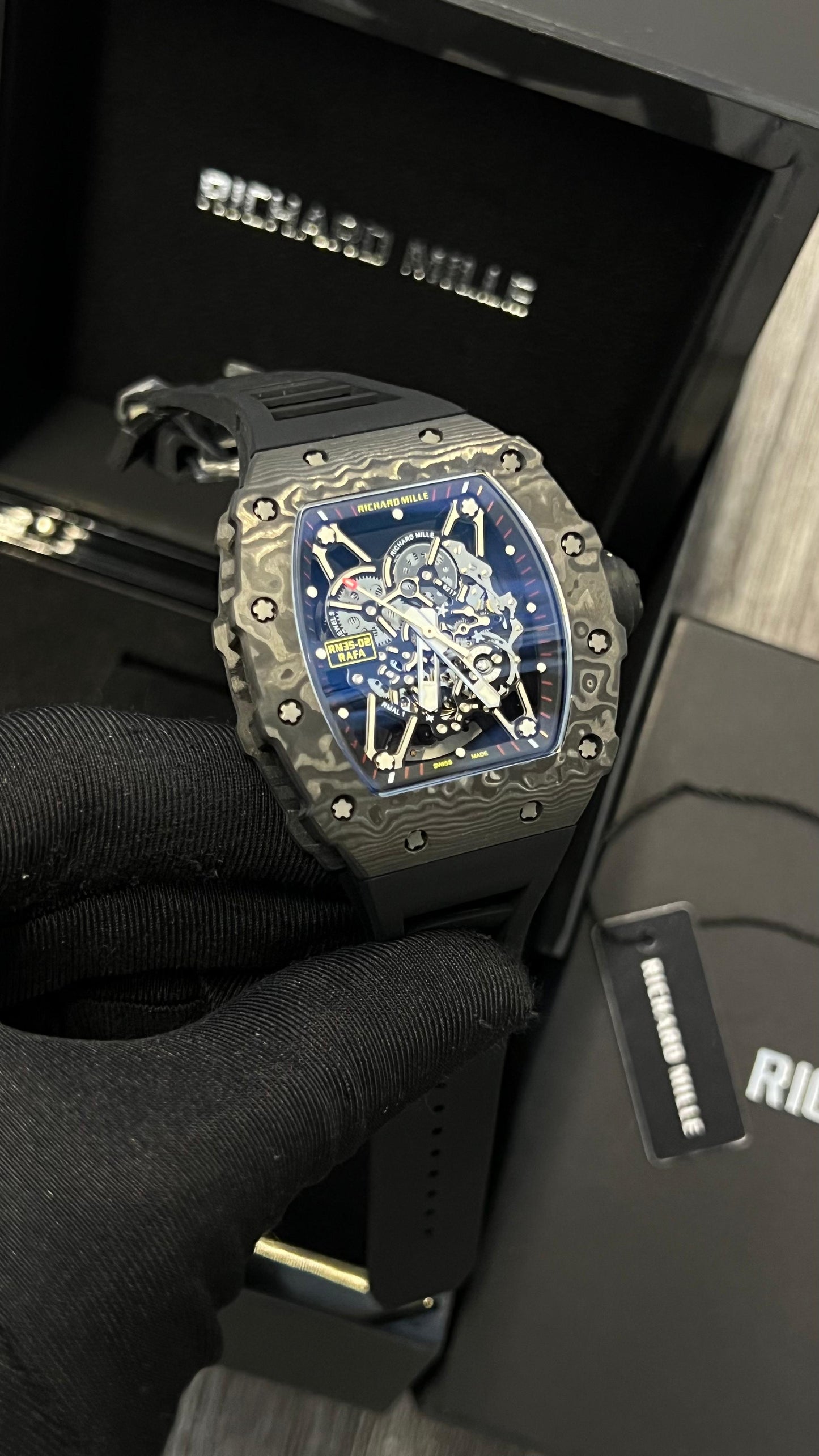 Richard Mille (Black Strap,Black Dial)
