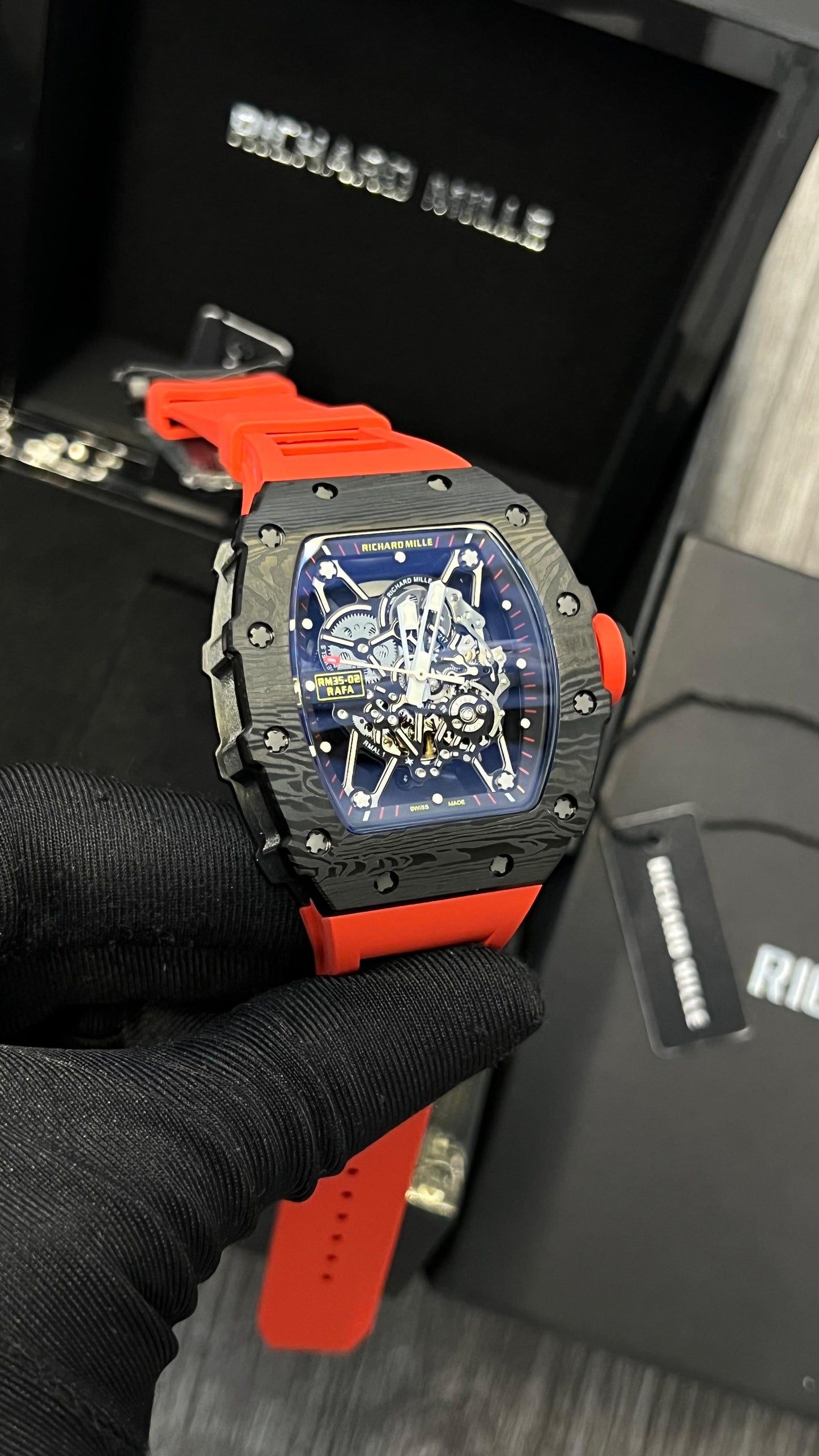 Richard Mille (dark washed red Strap)