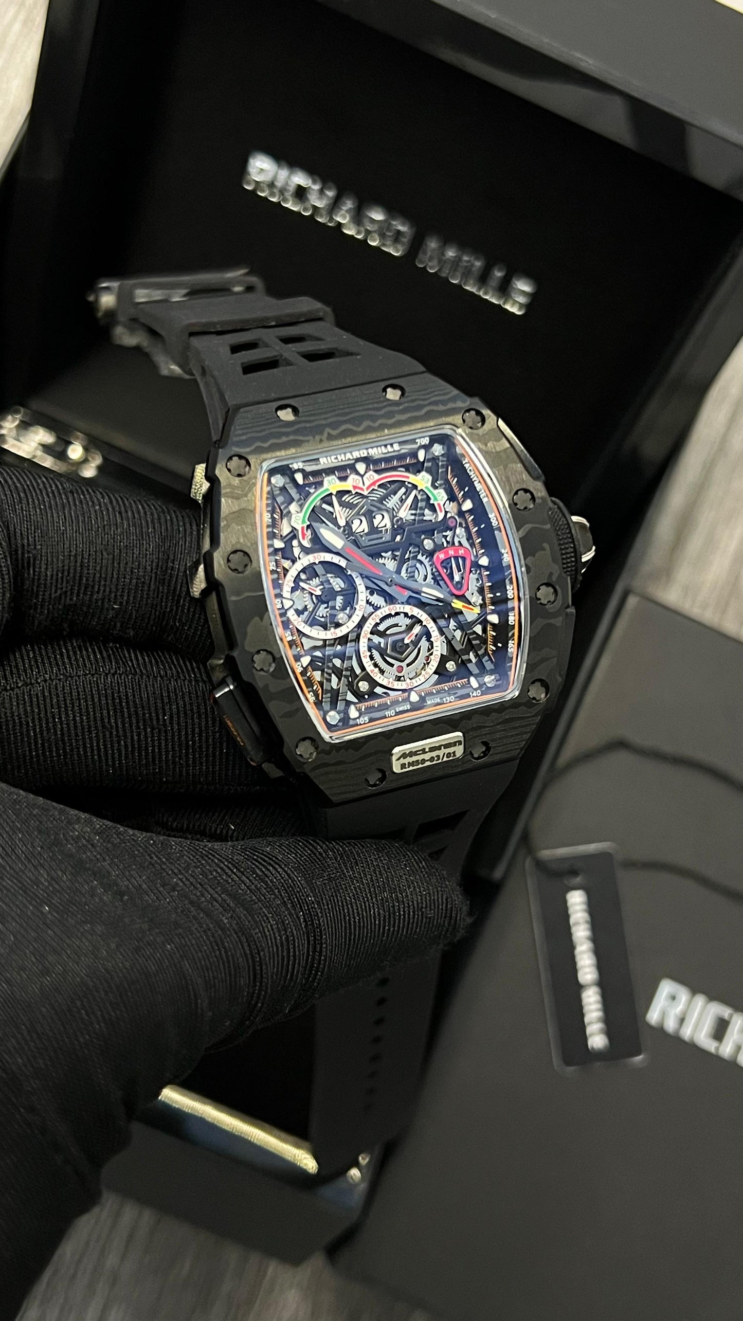 Richard Mille (Black Strap,Black Dial) Chornograph