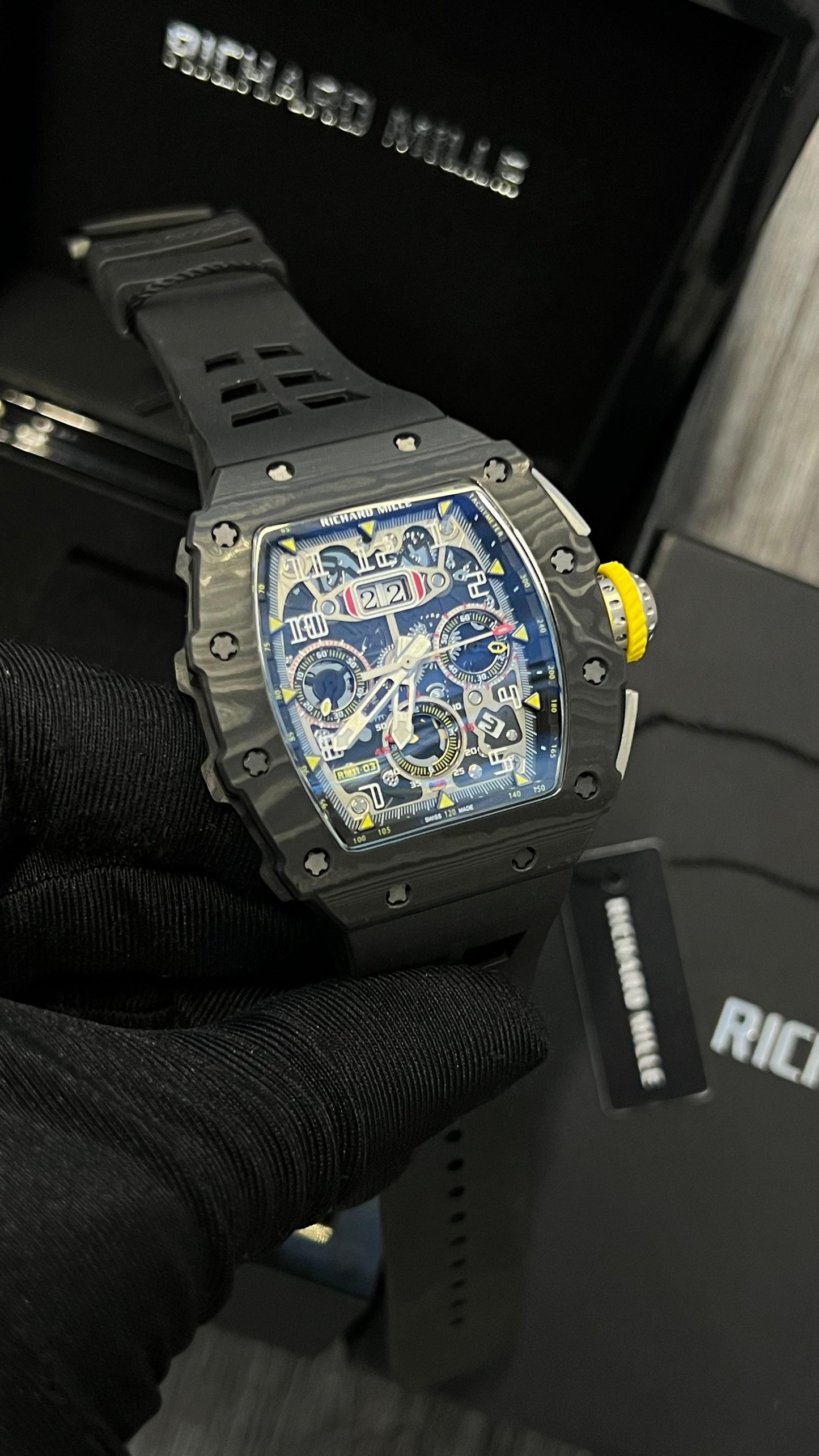 Richard Mille (Black Strap,Colourful Dial) Chornograph
