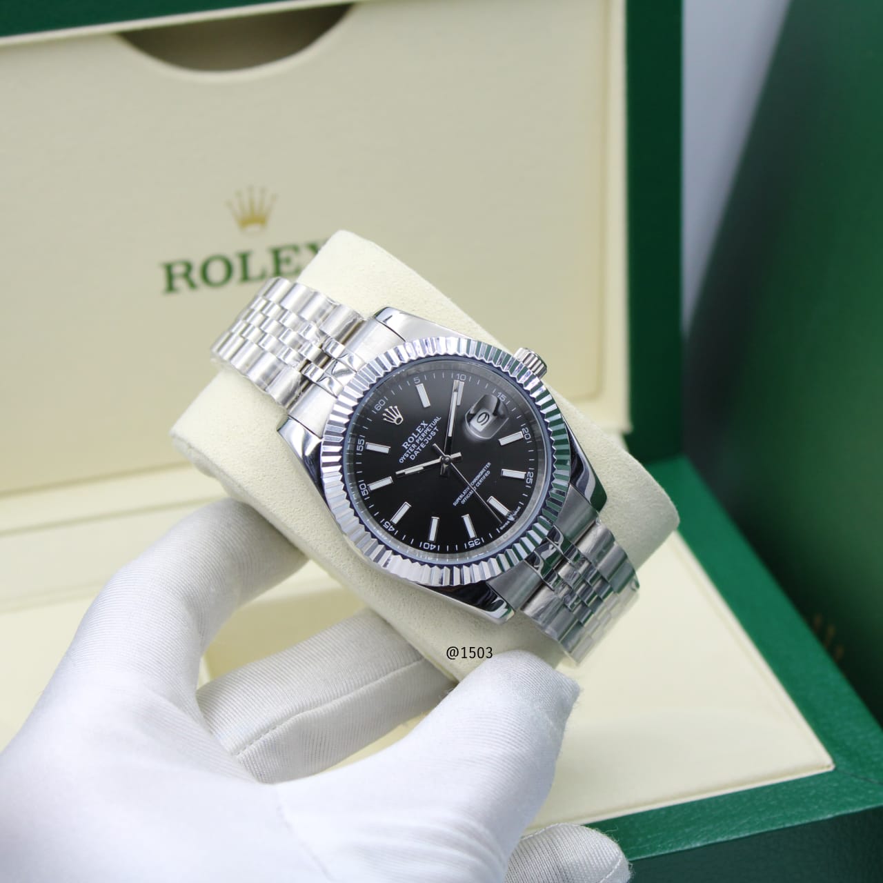 Rolex Just-Date Black Dial