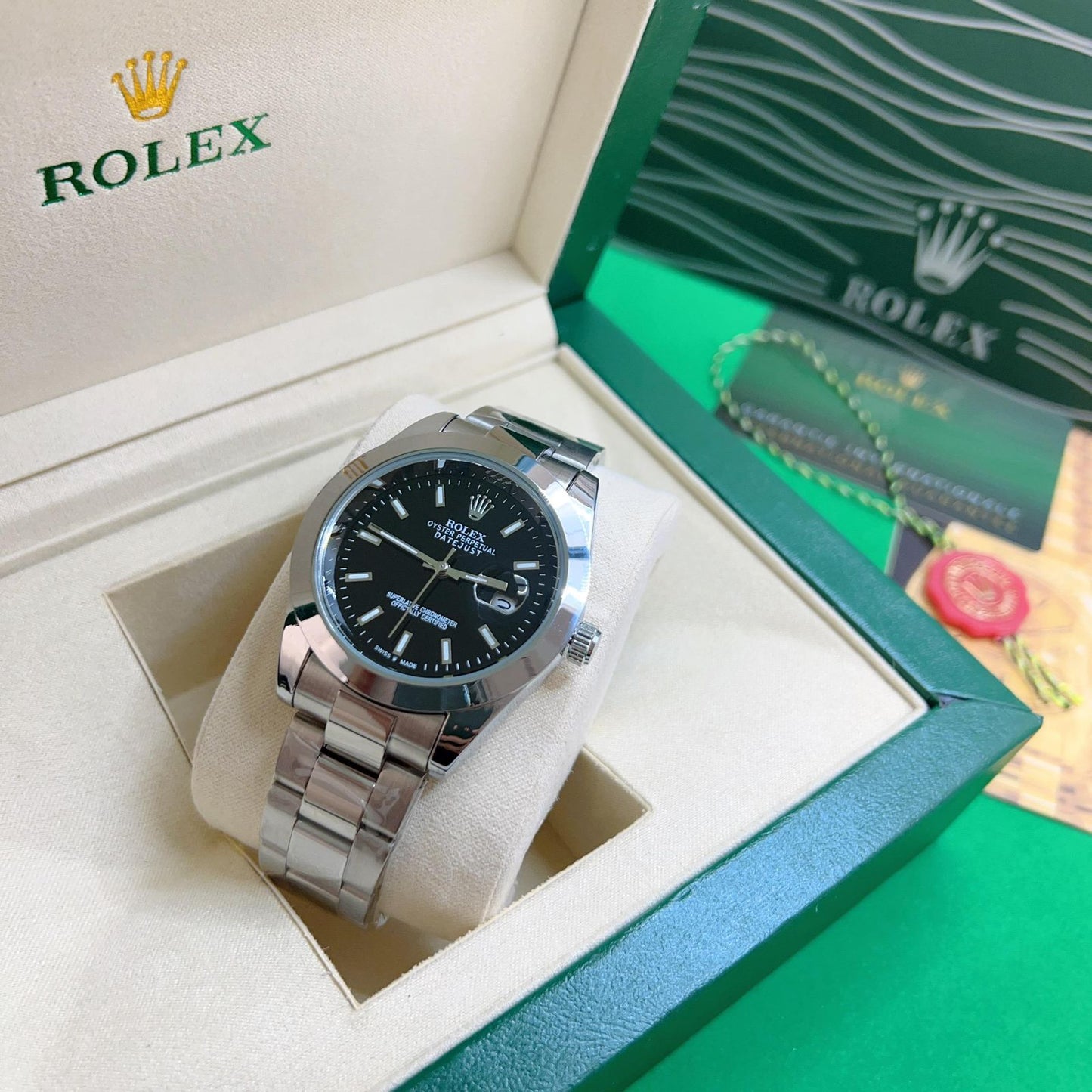 Rolex Just-Date Plane Black Dial