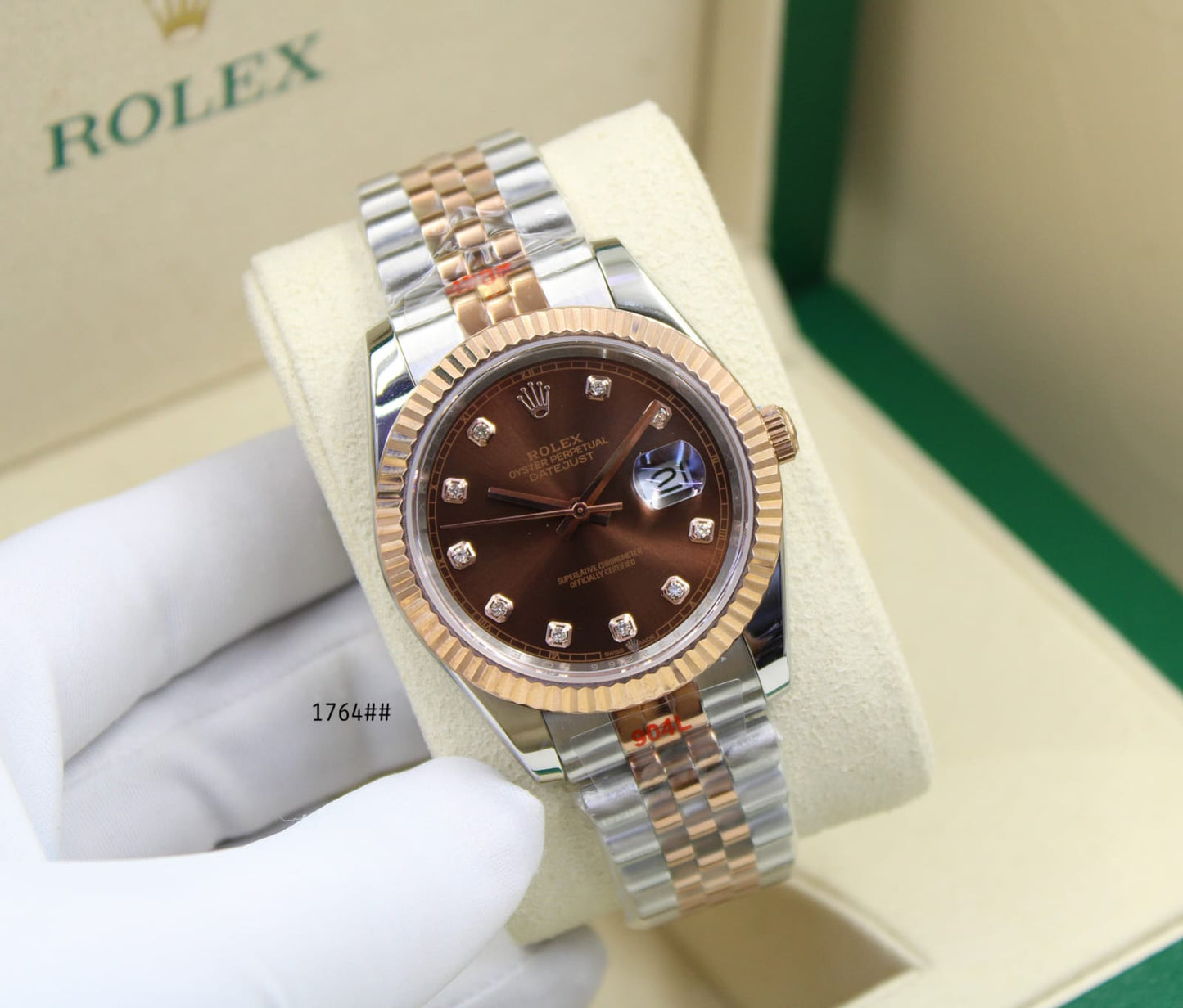 Rolex Just-Date Brown Diamond Dial