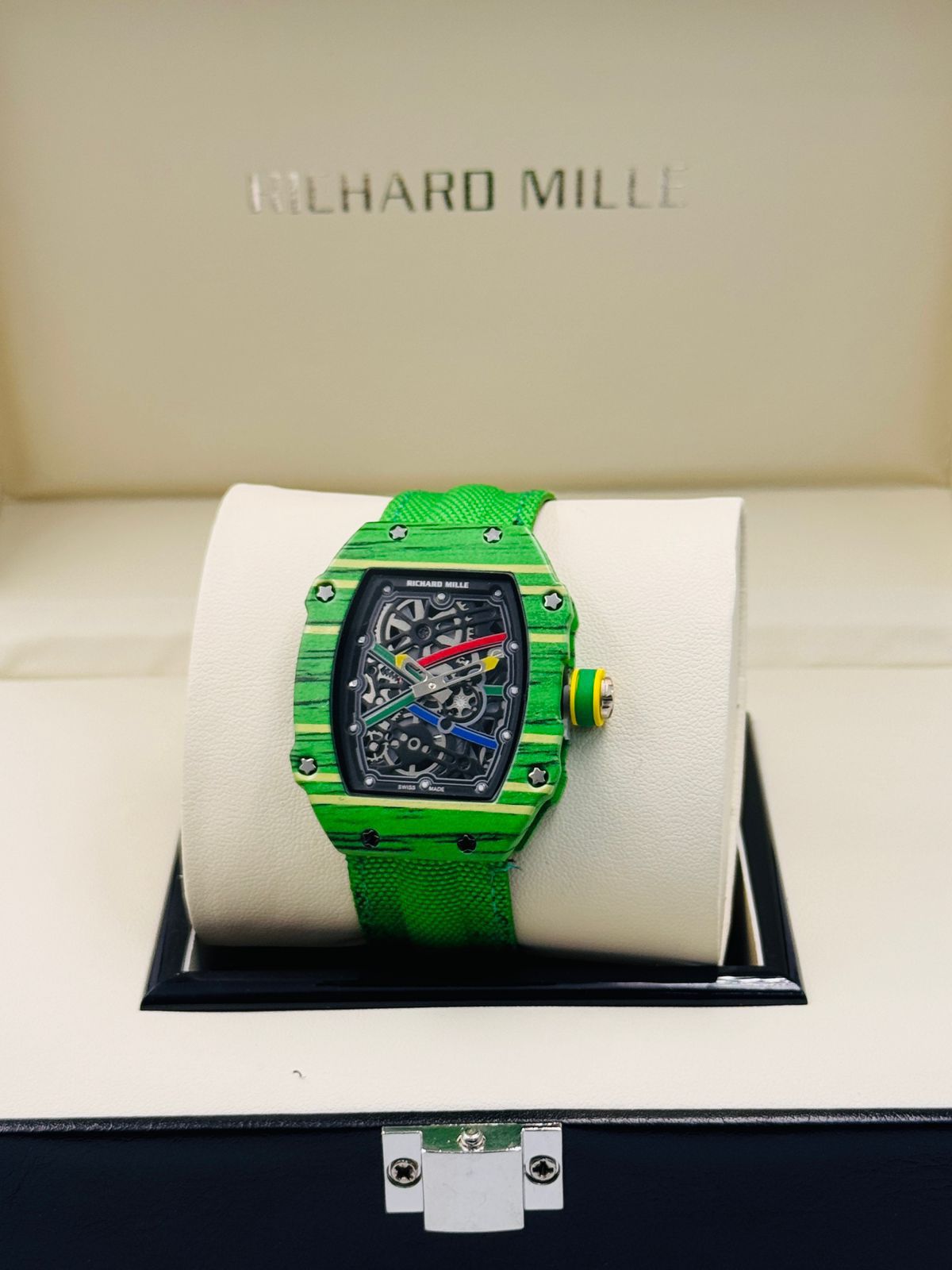 Richard Mille Green Dial Green Strap