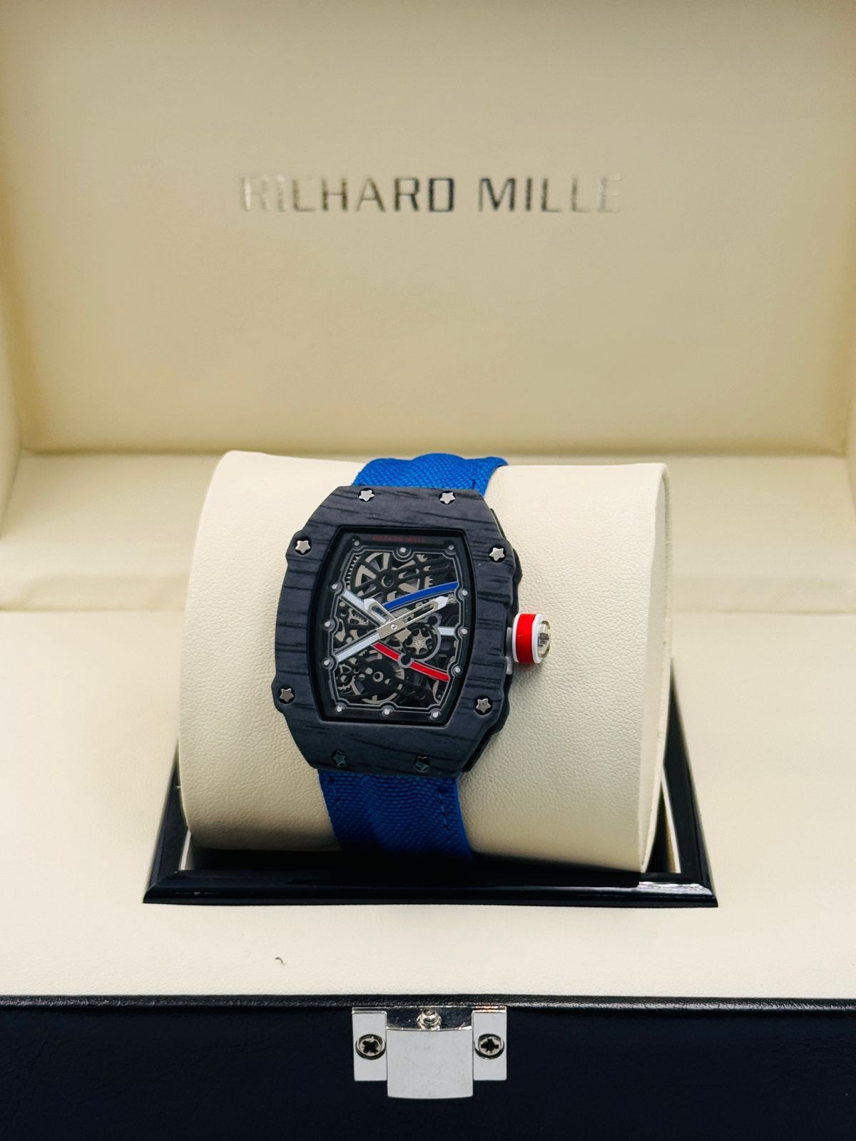 Richard Mille Black Dial Blue Strap