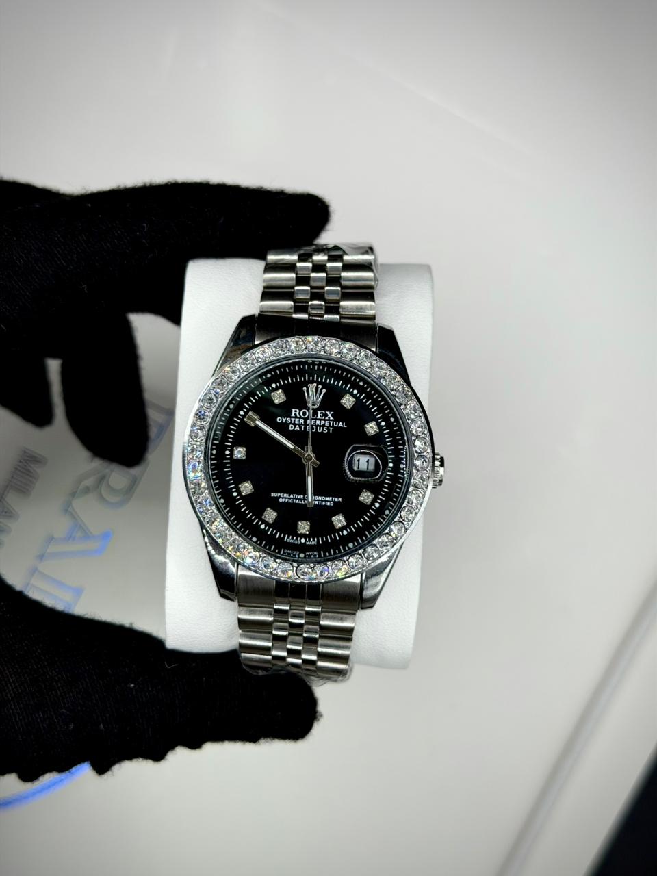 Rolex Just-Date Diamond Stone Dial