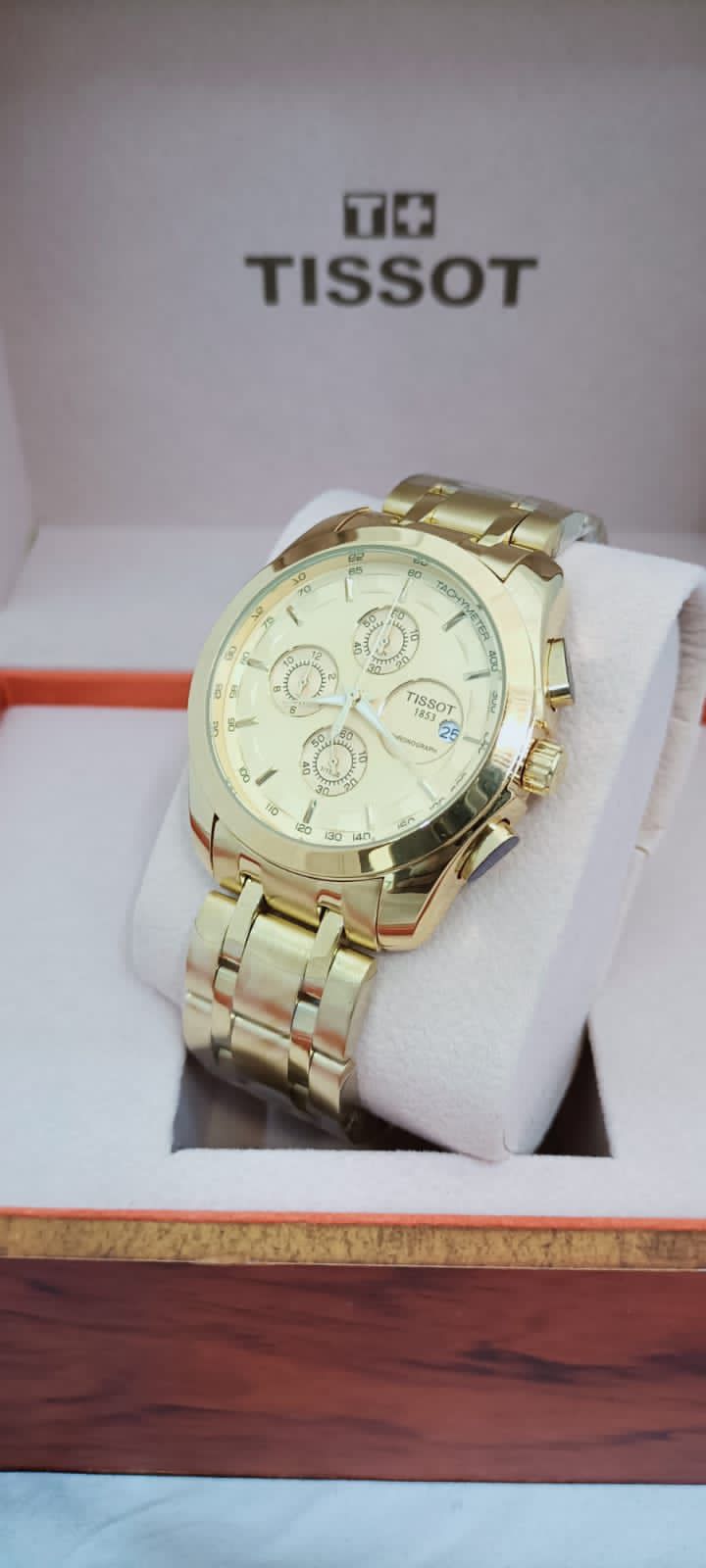 Tissot Big Dial Chornograph Chain Watch