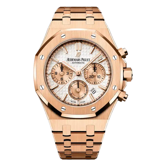 Audemars Piguet Rose Gold Chain White Dial Chrnograph