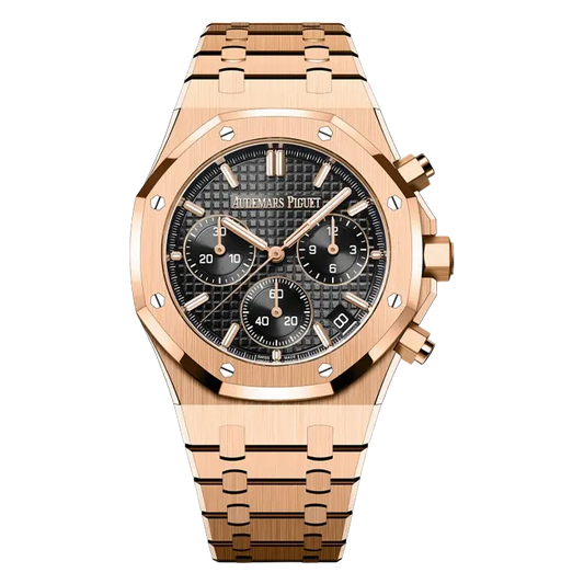Buy AP Royal Oak Chronograph Rose Gold Black Dial - Used