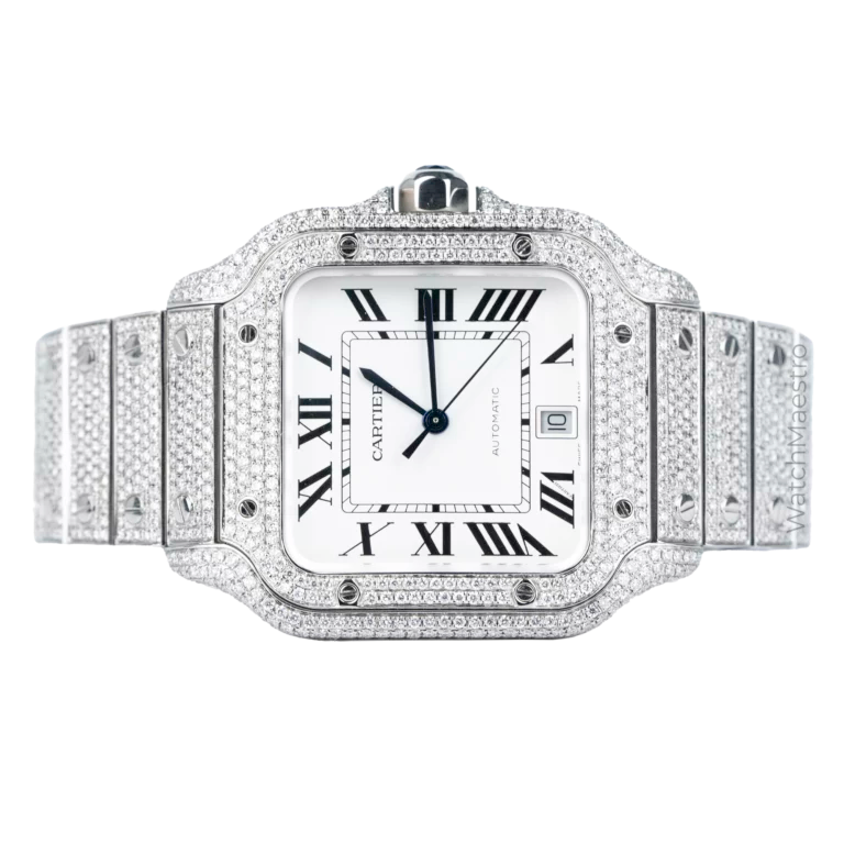Buy Cartier Santos White Roman Dial - Pre-owned