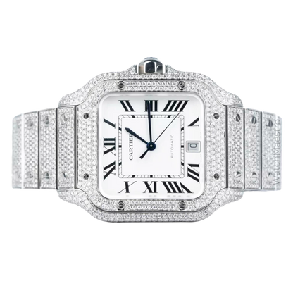 Buy Cartier Santos White Roman Dial - Pre-owned