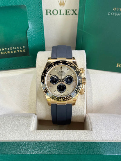 Rolex Daytona Yellow Dial Strap watch