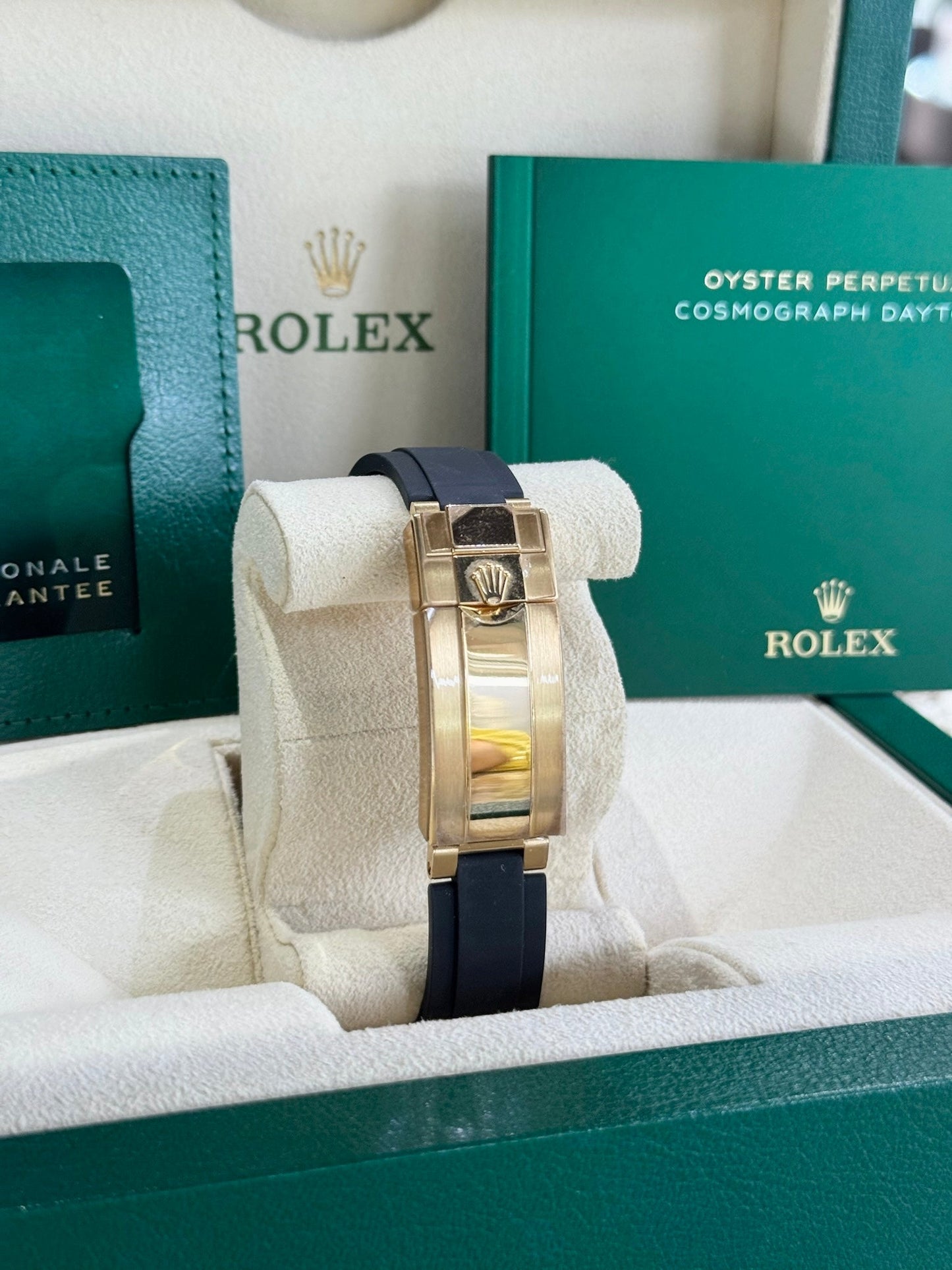 Rolex Daytona Yellow Dial Strap watch