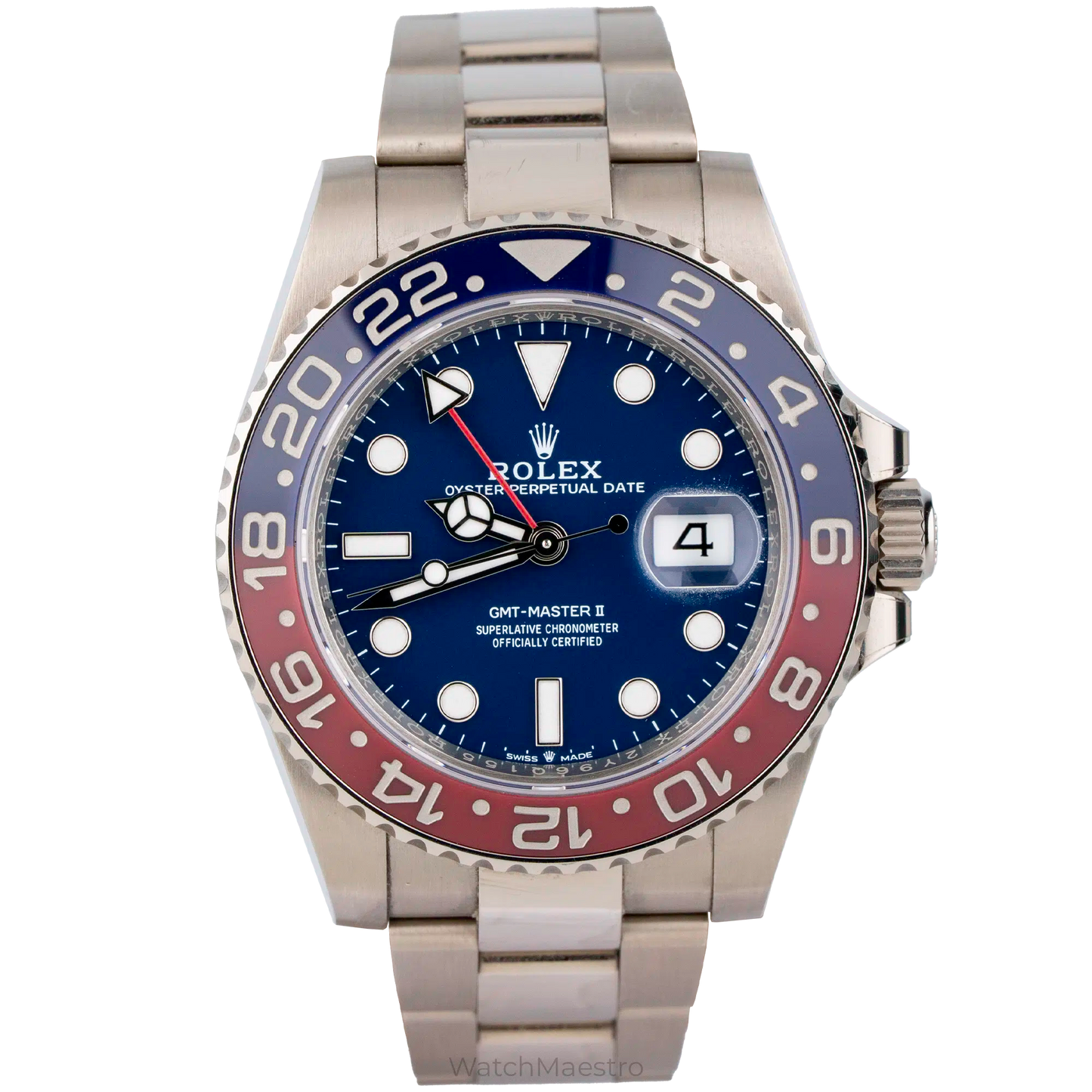 Rolex GMT Master II Pepsi White Gold with Blue Dial