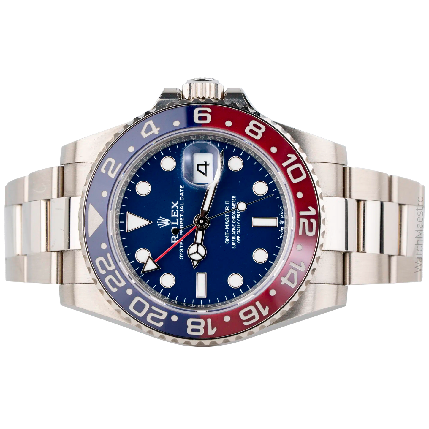 Rolex GMT Master II Pepsi White Gold with Blue Dial
