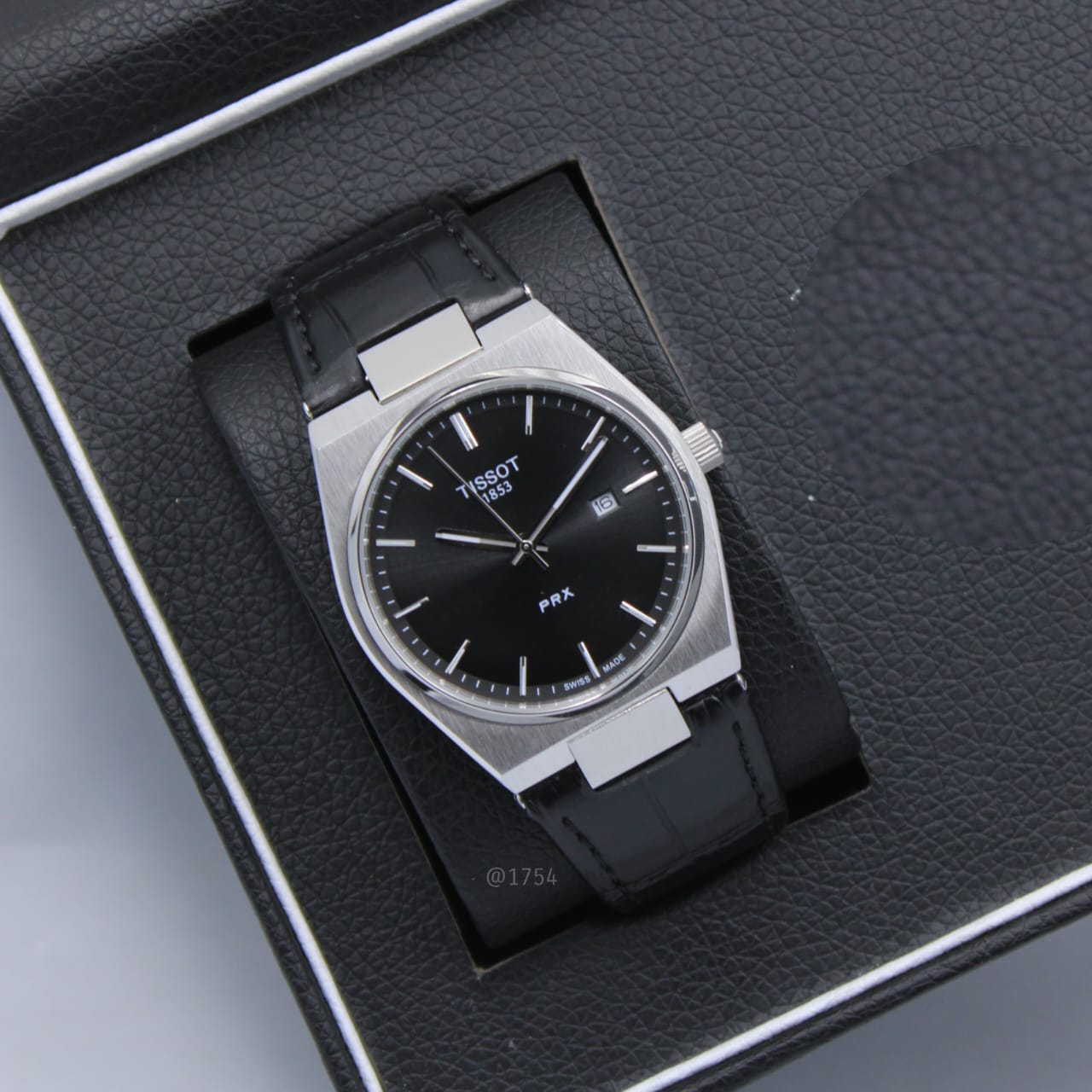 PRX Leather Strap Black Dial