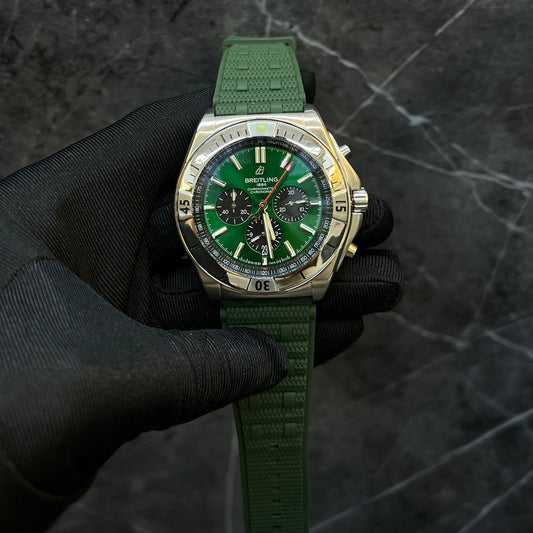 Breitling Chronomat B01 42 Green Dial  AB0134101G1S2