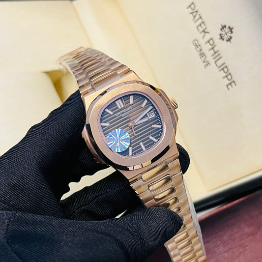Patek Philippe Nautilus Golden Chain Dark Brown Dial Chain