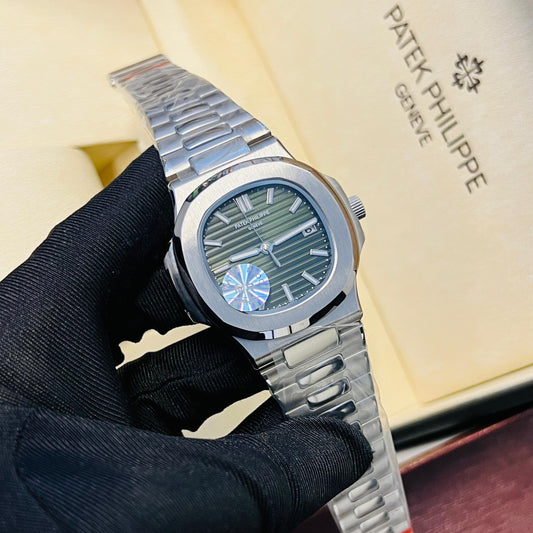 Patek Philippe Nautilus Silver Chain Green Dial