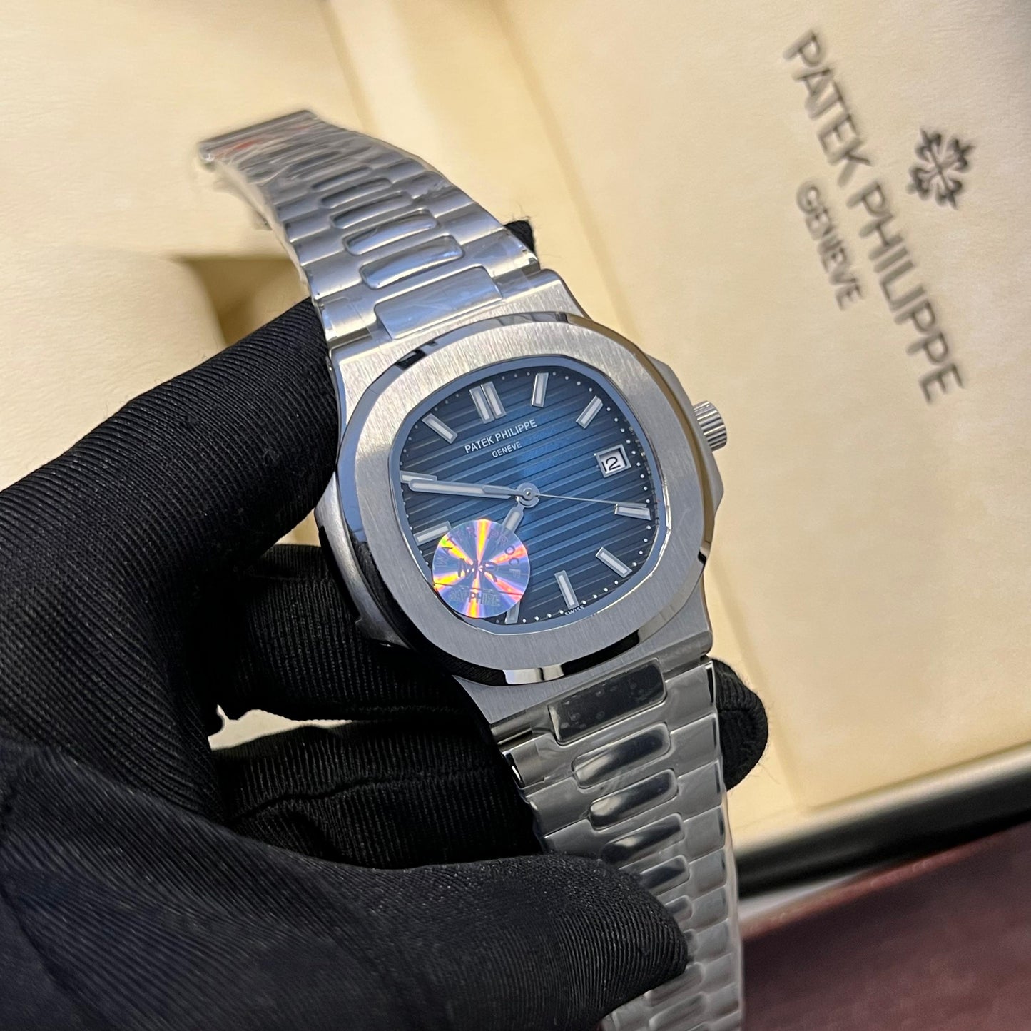 Patek Philippe Nautilus Silver Chain Blue Dial