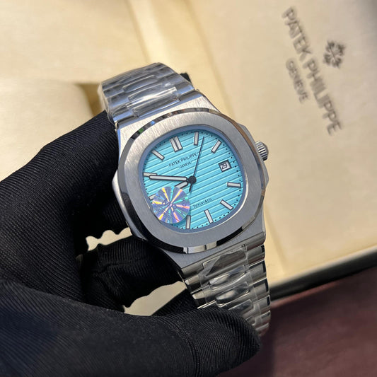 Patek Philippe Nautilus Silver Chain Light Blue Dial