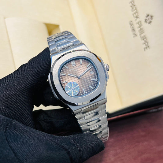 Patek Philippe Nautilus Silver Chain Light Brown Dial