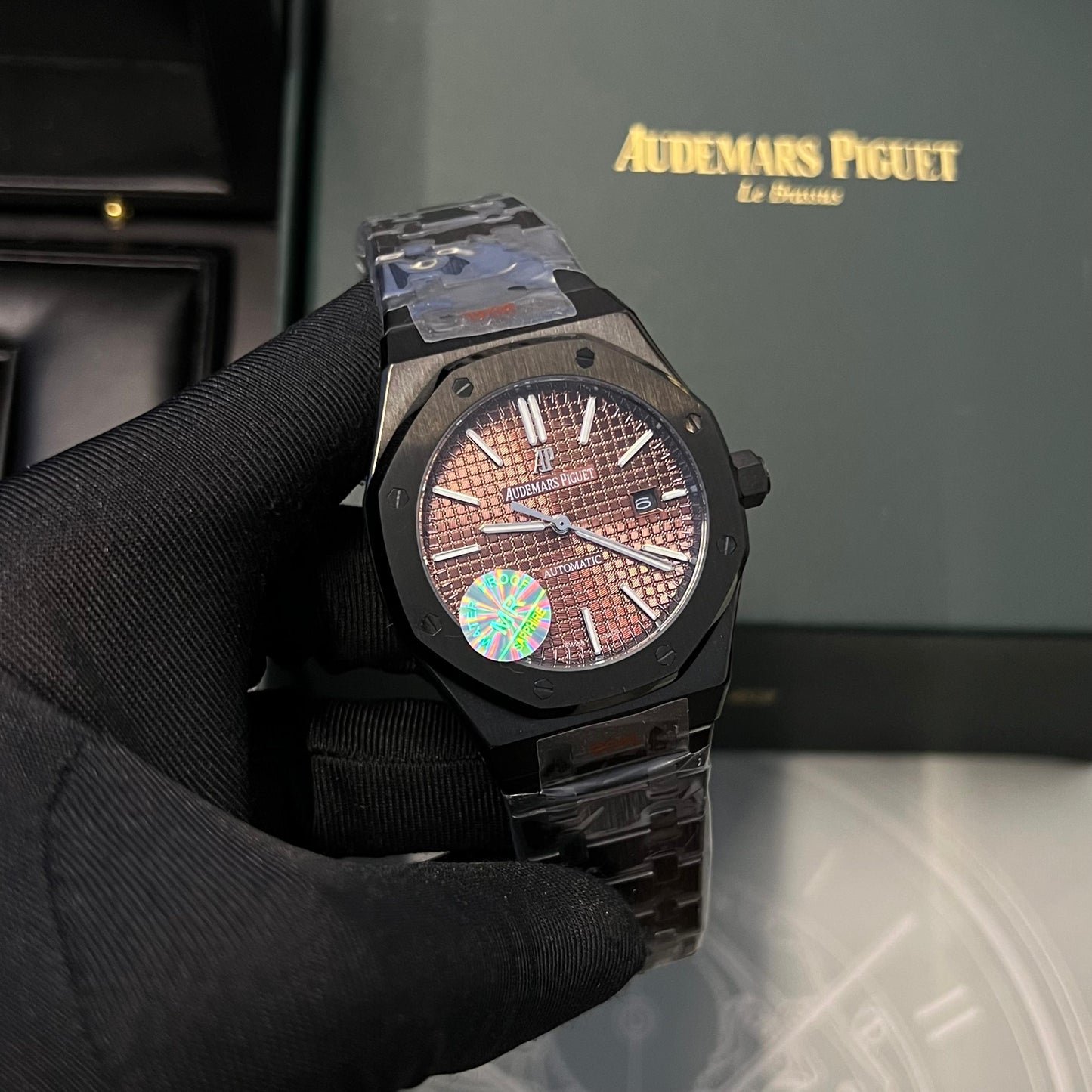 Audemars Piguet Black Chain Dark Brown Dial