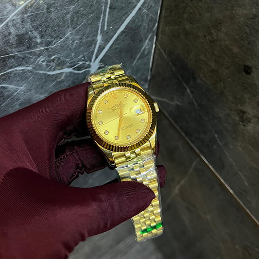 Rolex Just-Date Golden Diamond Dial
