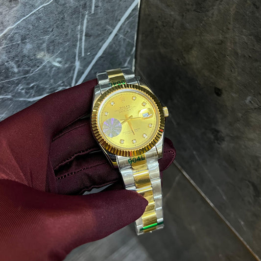 Rolex Just-Date Golden Colour Diamond Dial