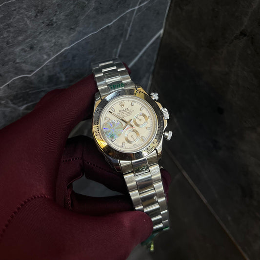 Rolex Daytona Silver  Chain White Dial Chronograph