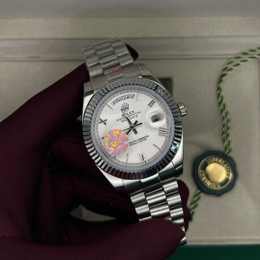 Rolex Day-Date White Dial  Roman Numerals
