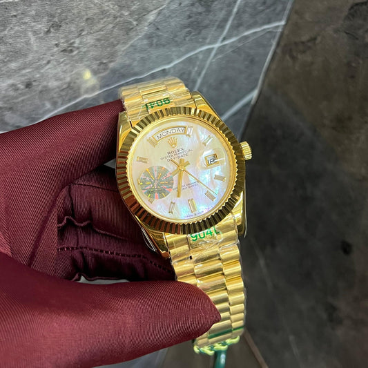 Rolex Day-Date Rose Gold Chain White Dial