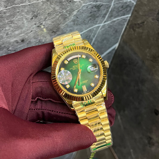 Rolex Just-Date Green Diamond Dial