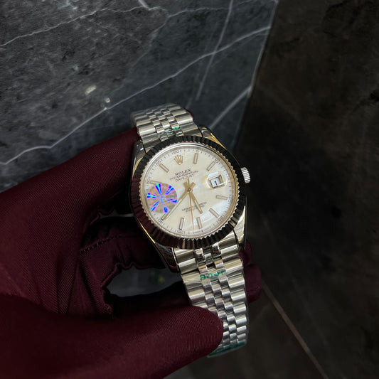 Rolex Just Date White Dial