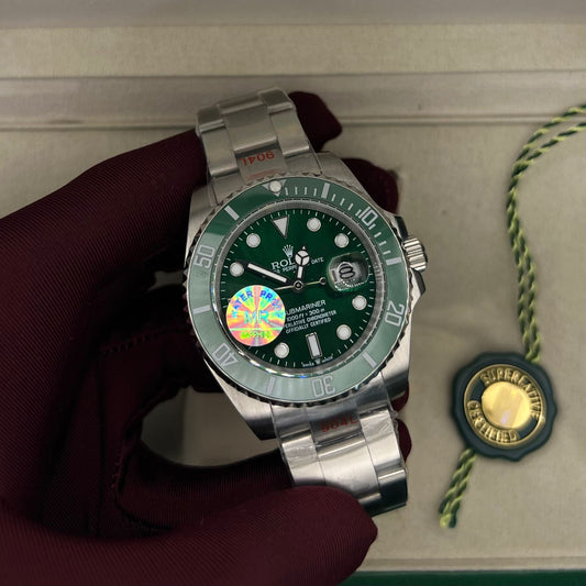 Rolex Submariner Green Dial Chain Watch