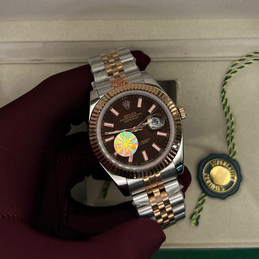 Rolex Just Date Dark Brown Dial