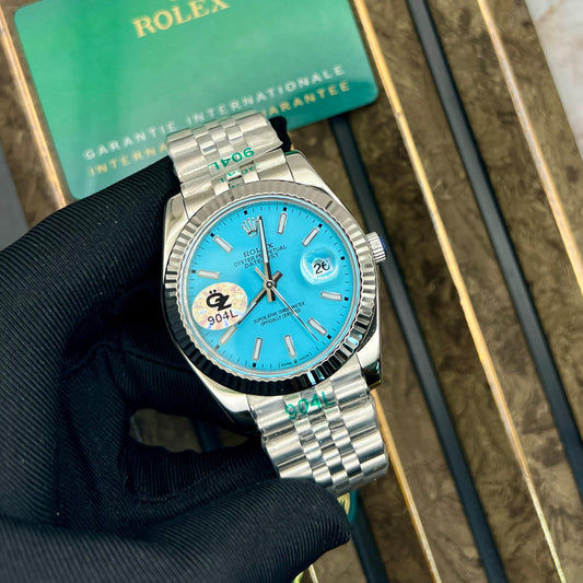 Rolex Just Date turquoise blue Dial