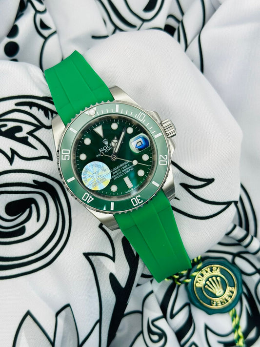 Rolex Submariner Green Dial Strap Watch