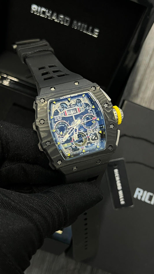 Richard Mille  (Black Strap,Colourful Dial) Chornograph