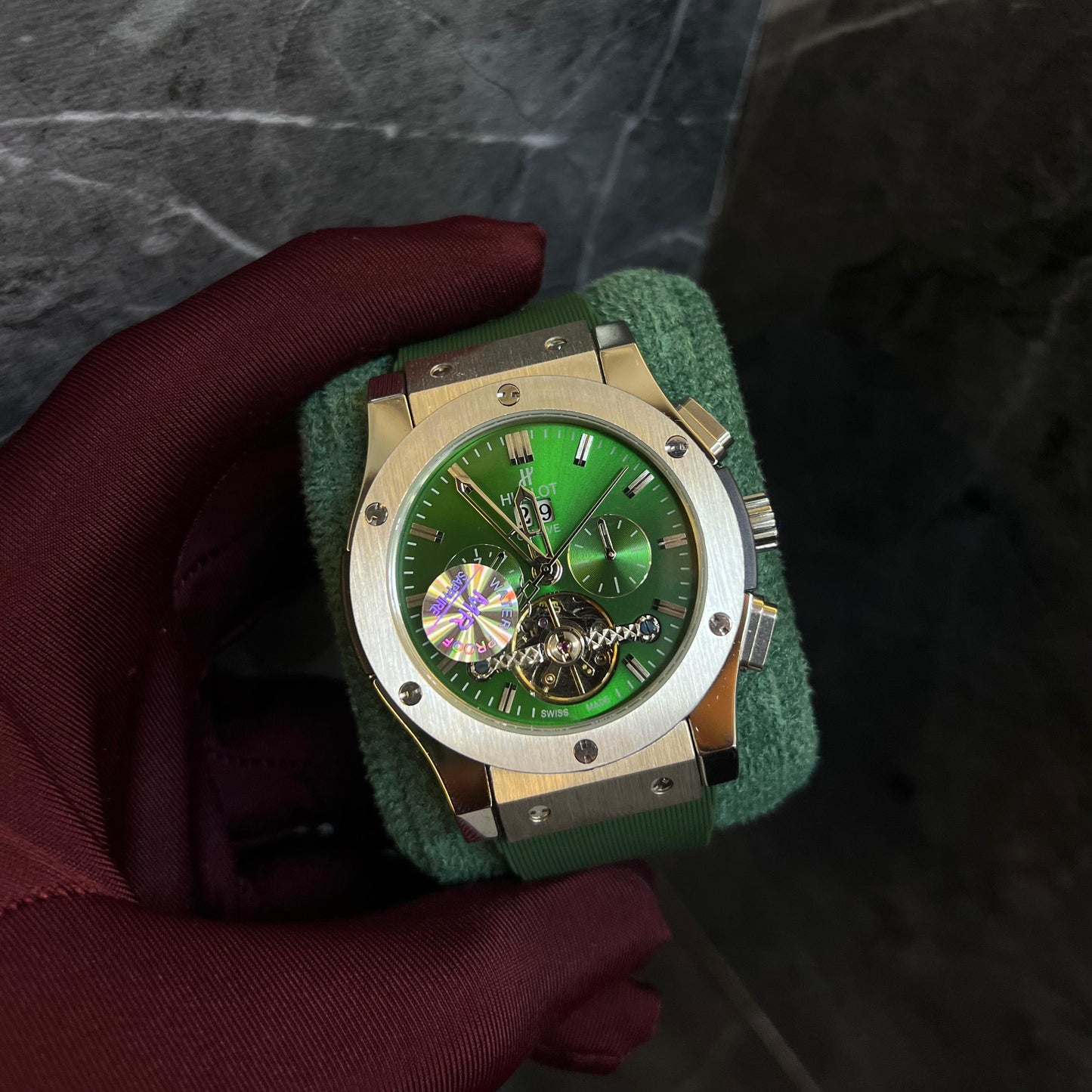 Hb Light Green  Dial Chronograph