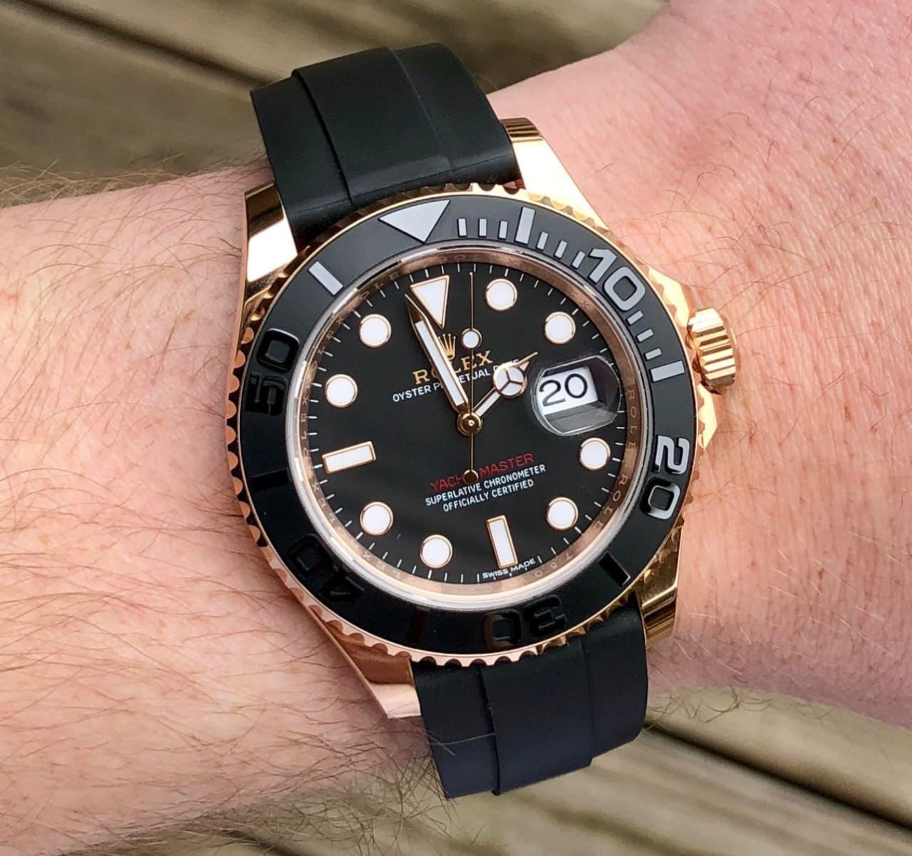 Rolex Rose Gold Black Dial