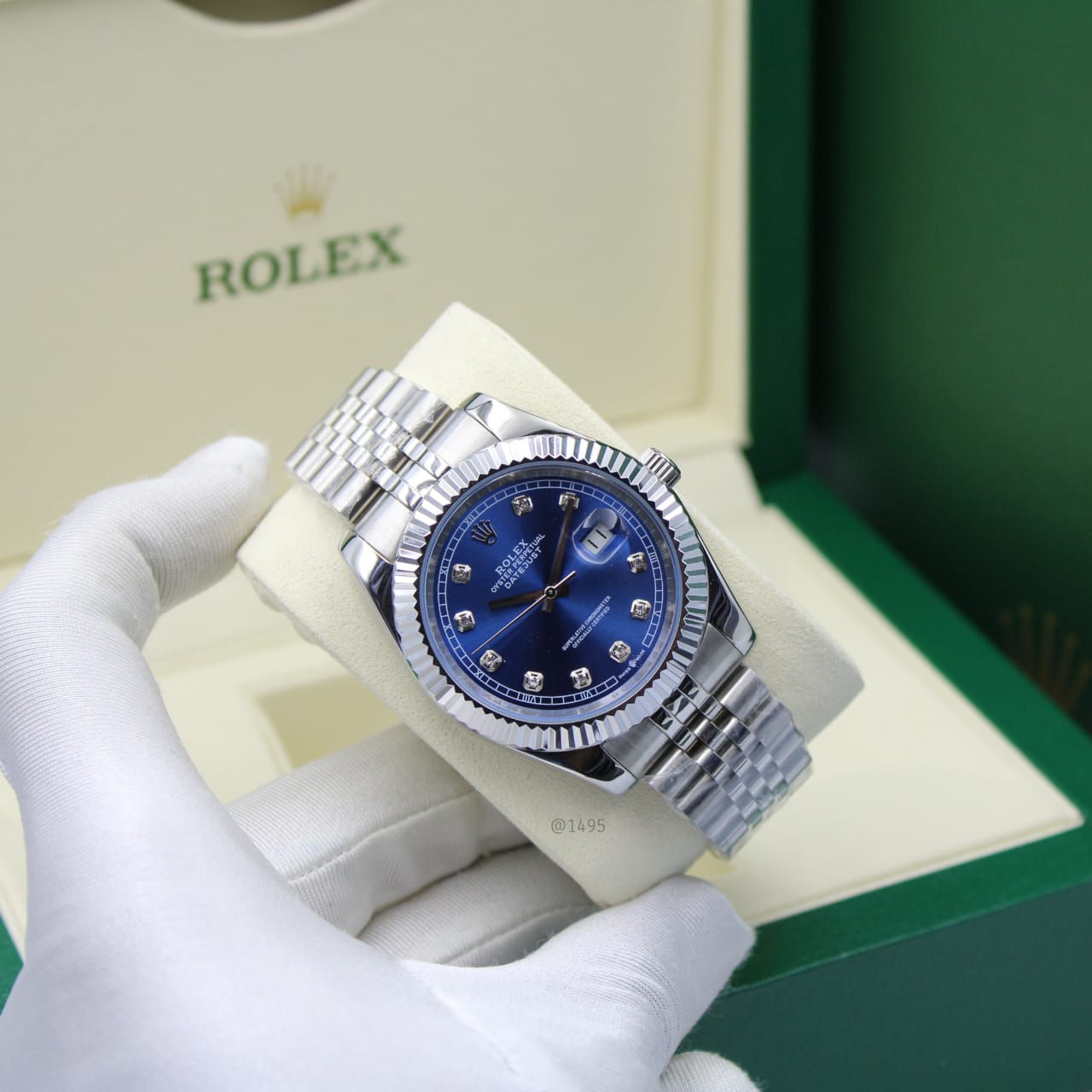 Rolex Just-Date Diamond Blue