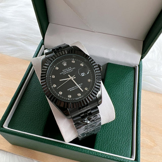 Rolex Just-Date Black Dial Jubilee Chain