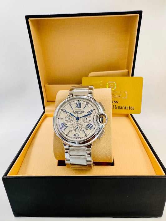 Cartier White Dial Chain Watch